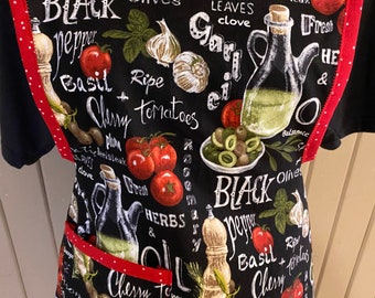 Pasta themed apron, Italian theme, Women’s apron, Aprons, hostess gift, housewarming gift