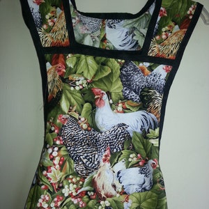 apron with  chicken theme Vintage Style. Great gift for the chicken lover.