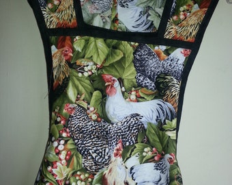 apron with  chicken theme Vintage Style. Great gift for the chicken lover.