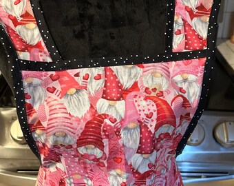 Apron Valentines Day,  coffee gnome , gnome theme gift, gnomes,gift, women’s gift, hostess gift, housewarming gift. Vintage style apron