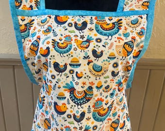 apron with  chicken theme Vintage Style. Great gift for the chicken lover.