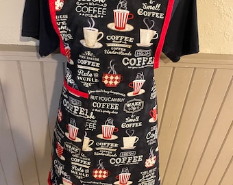 Apron with coffee theme