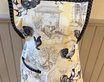 Vintage Style Chicken Apron – Farmhouse Rooster Kitchen Wear