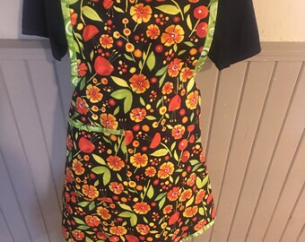 Apron with flowers and vintage style