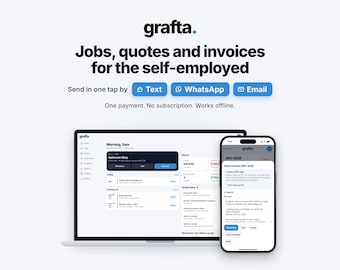 Grafta: Freelancer Project, Offerte- en Factuur-app VK, Grafisch ontwerper, Virtuele assistent, Consultant, Belastingaangifte, Geen abonnement