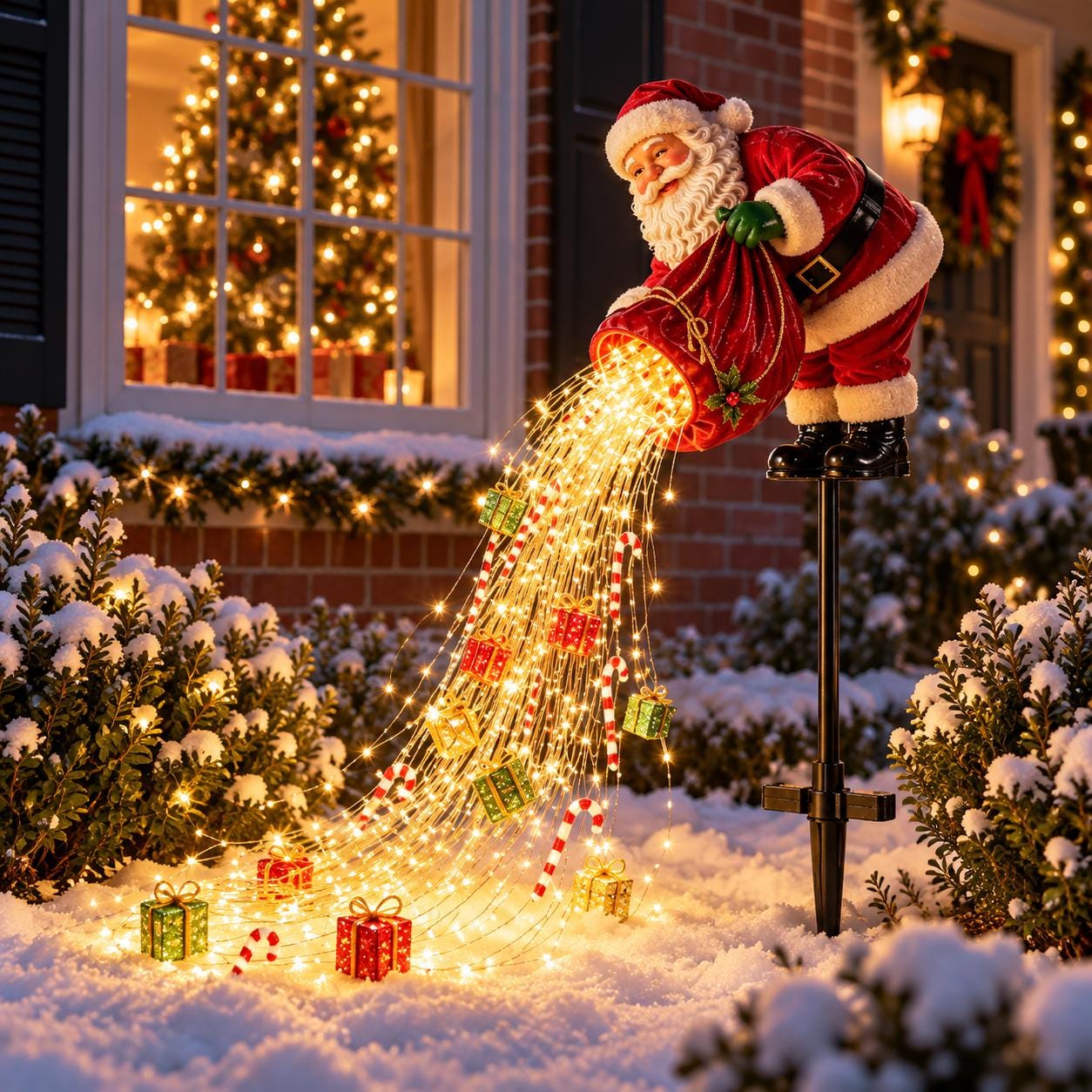 Vintage Light up Outdoor Santa - Etsy
