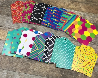 Colorful Cardstock Tags: Junk Journal, Scrapbook, Gift Tags (Set of 24)