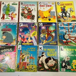 Little Golden Books various titles junk journal ephemra various years