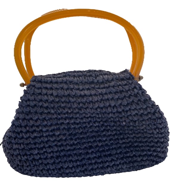 vintage straw bucket bag Gem vintage straw bucket bag Gem