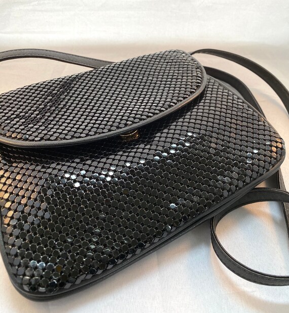 Vintage Handbag black mesh Whiting & Davis - image 3