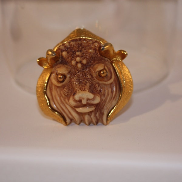 Taurus Bull Vintage Razza Brooch