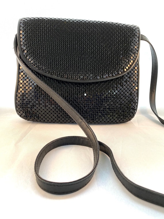 Vintage Handbag black mesh Whiting & Davis - image 1