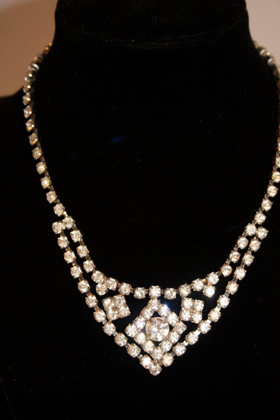 Vintage Rhinestone Necklace Royal Princess or brid