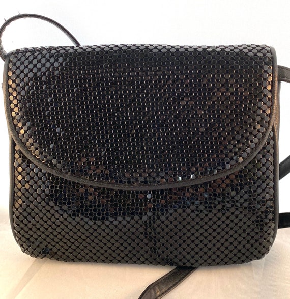 Vintage Handbag black mesh Whiting & Davis - image 4