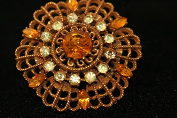 Topaz Vintage Designer Coro Brooch - image 4