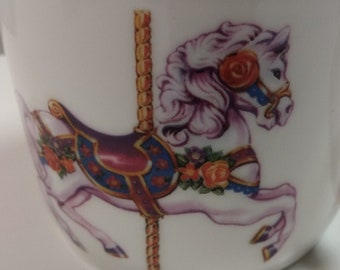 Vintage Teleflora carousel horse cup