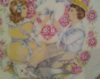 Valentines Day plate, Royal Doulton 1977, free ship