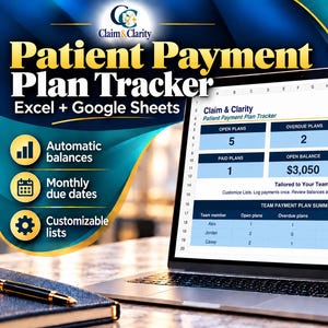 Sistema de seguimiento de planes de pago para pacientes / Panel de control para consultorios médicos (Excel y Google Sheets)