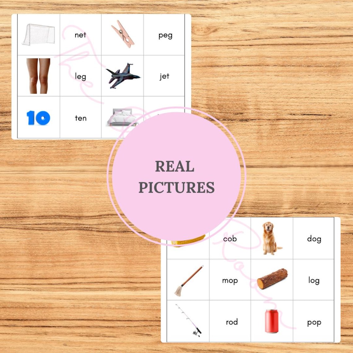 Pictures to Labels | Montessori Pink Series Language | CVC Reading ...