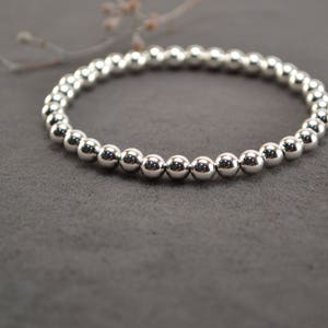 The Katie Sterling Silver Bead Bracelet Silver Bead 