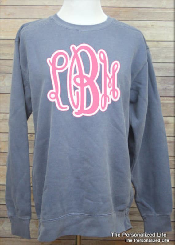 etsy monogram sweatshirt