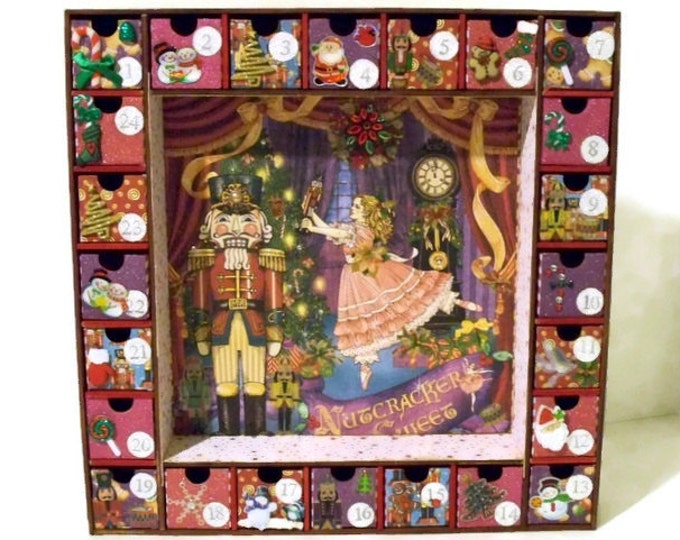 Nutcracker Advent Calendar Countdown Calendar Wooden Etsy