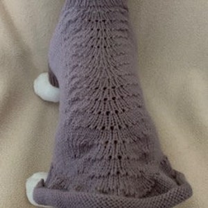 Lace Ruffle Sweater/Dress Small Dog / Large Cat Size Can be Custom Knit in the Colour of Your Choice image 2