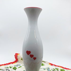 Vintage Bud Vase with 3 Hearts