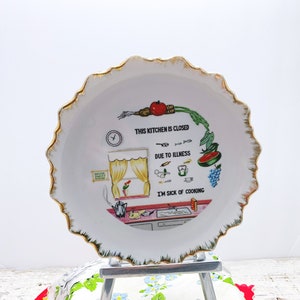 Vintage Lustige Kitsch Küchenteller Dekor Mid Century | Etsy