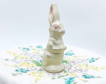 Small Vintage Ceramic White Bunny