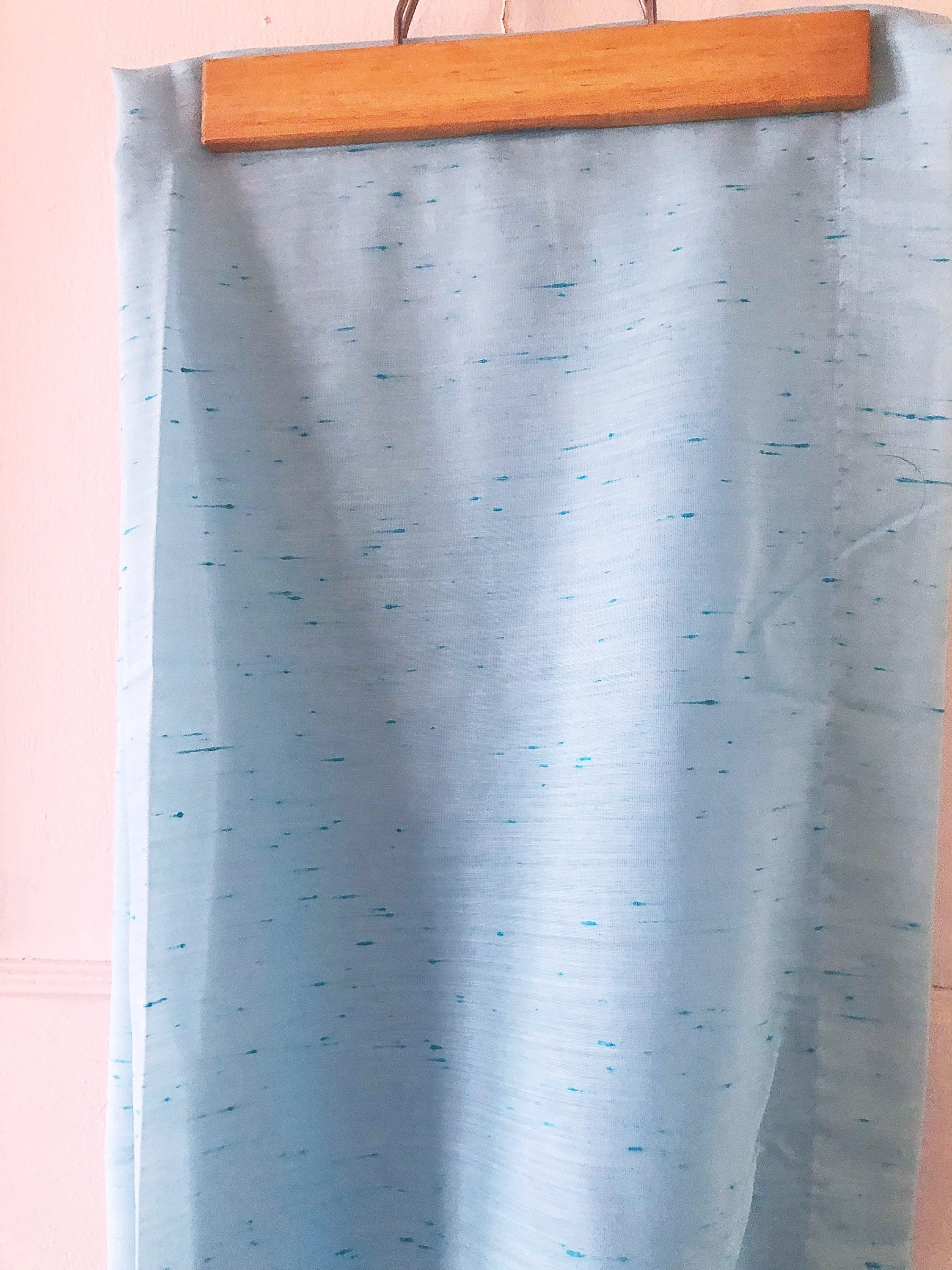 Pair of Vintage Light Blue Pinch Pleat Drapes Etsy