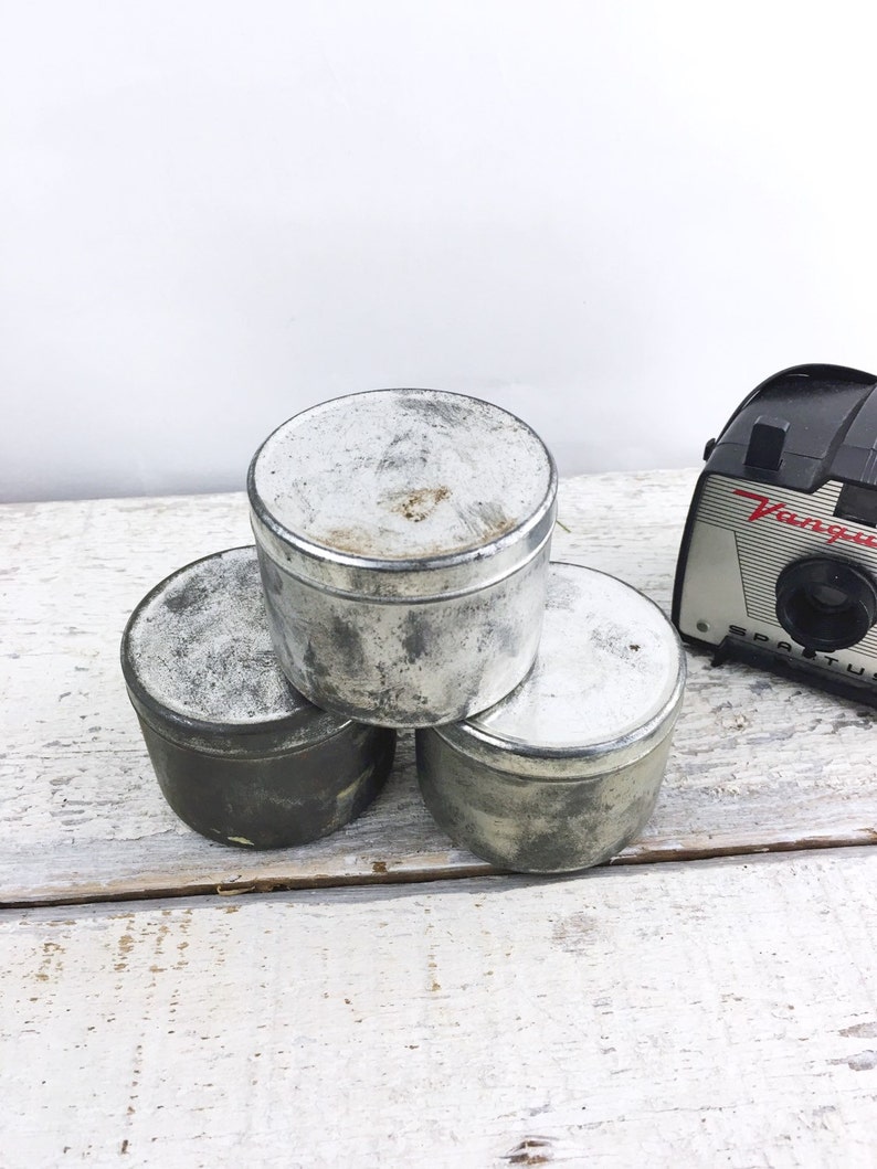 3 Vintage Metal Film Canisters | Etsy