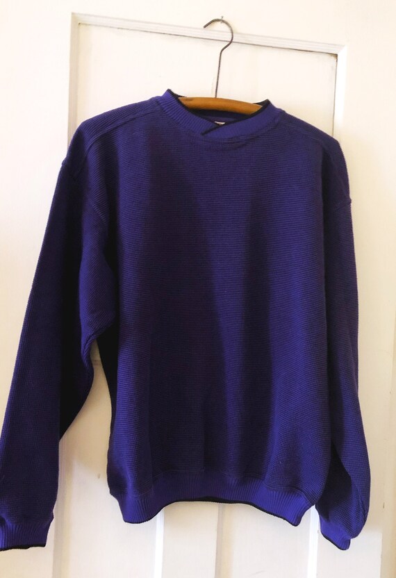 Vintage Purple Textured Cadre Athletic Sweatshirt