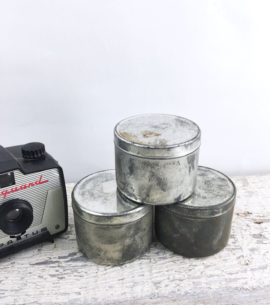 3 Vintage Metal Film Canisters | Etsy