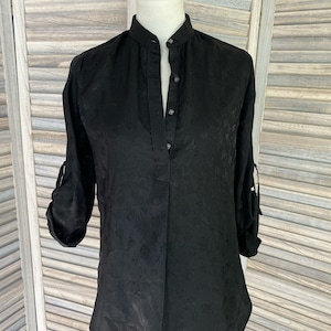 Vintage Black 3/4 Sleeve Blouse
