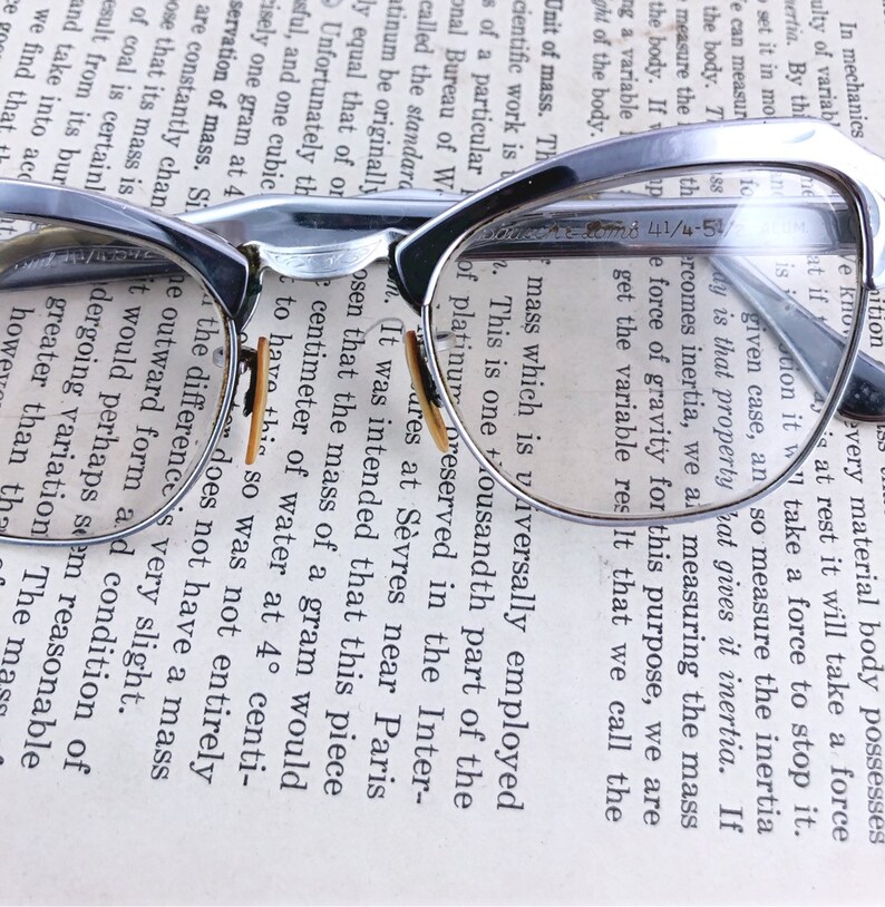 Swanky Vintage Silver Frame Cat Eye Glasses