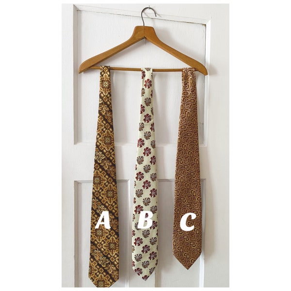 Patterned Vintage Men’s Neckties - Your Choice