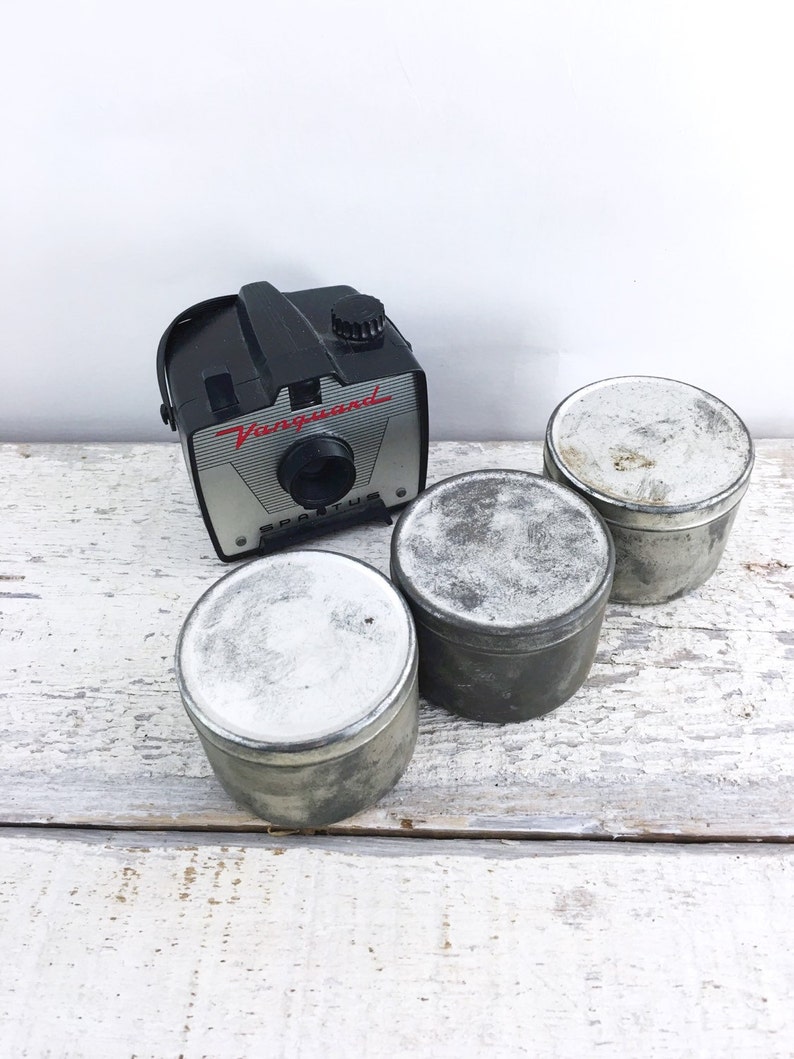 3 Vintage Metal Film Canisters | Etsy