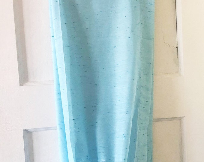 Pair of Vintage Light Blue Pinch Pleat Drapes Etsy