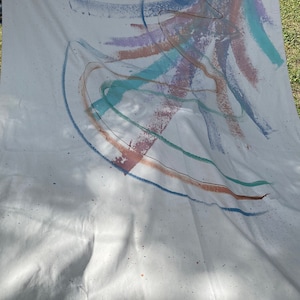 Amazing 1980&#39;s/1990&#39;s India Ink Hand Painted Curtains Drapes