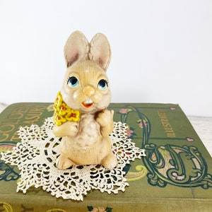 Vintage Ceramic Bunny With Yellow Flowers