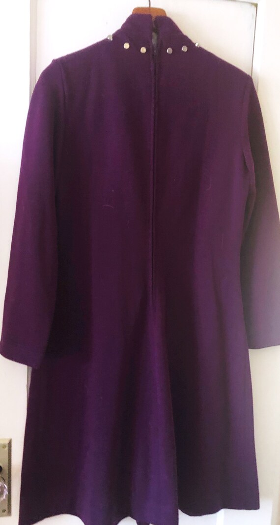 Vintage Heavy Knit Plum Dress - Junior Accent - image 5