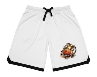 Basketball Flame Crest Shorts | Athletic Rib Basketball Shorts