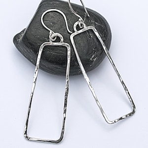 Sterling Silver Statement Earrings: Geometric Minimalist Earrings