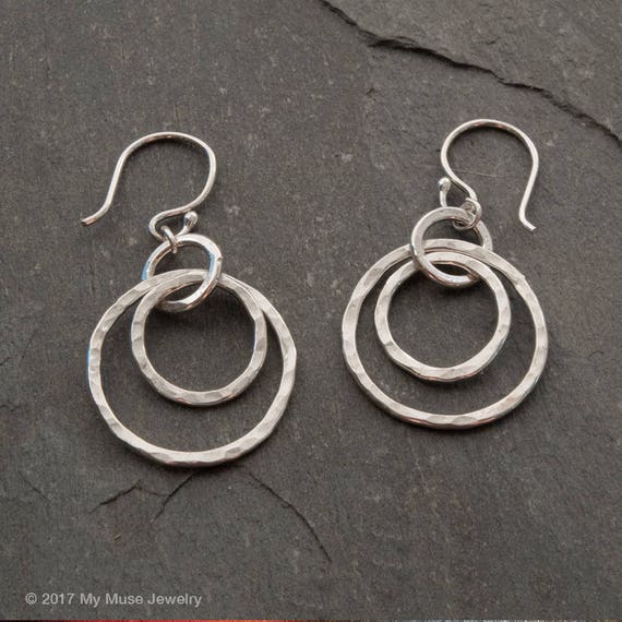 hammered earrings