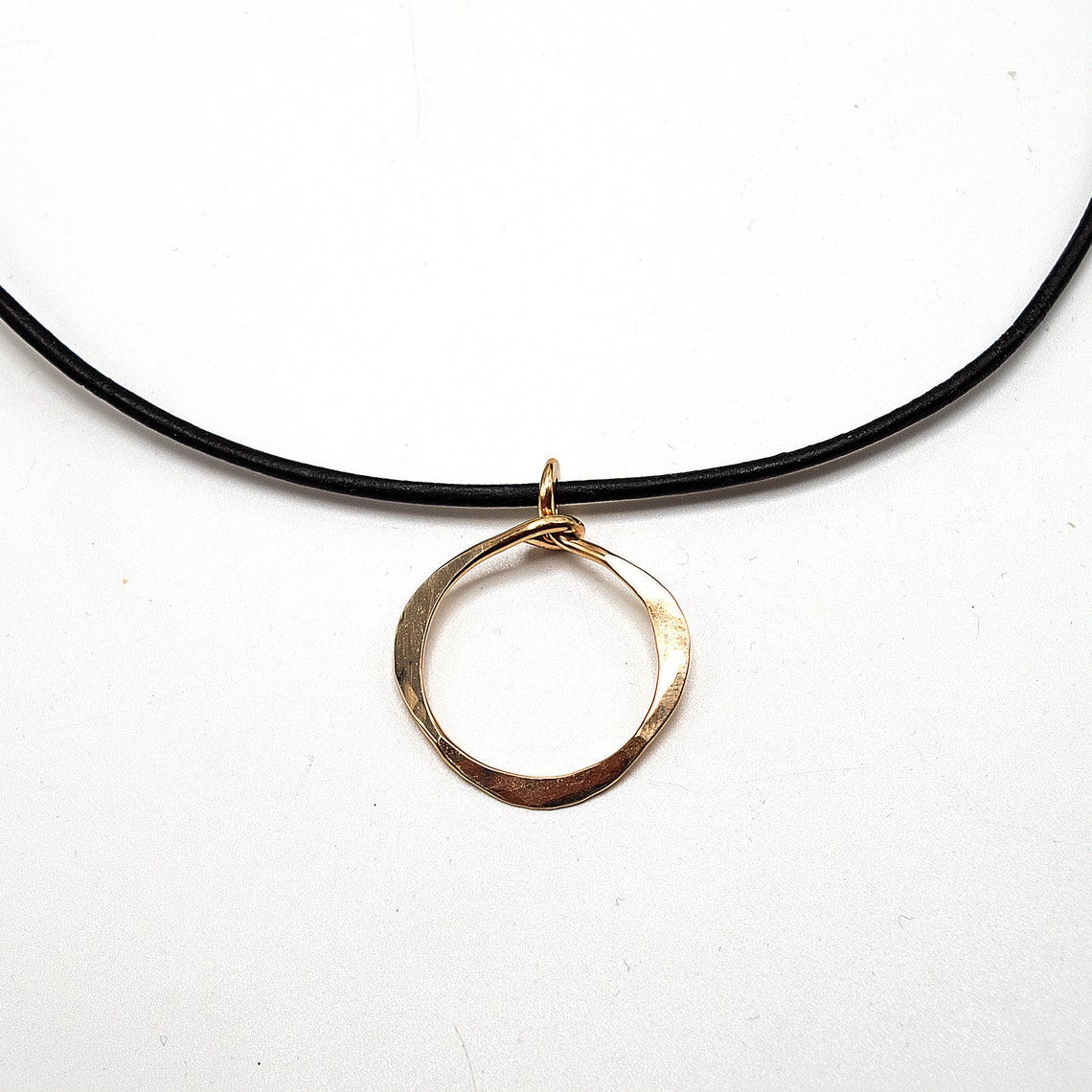 Open Circle Necklace Gold Circle Necklace Open Circle Etsy