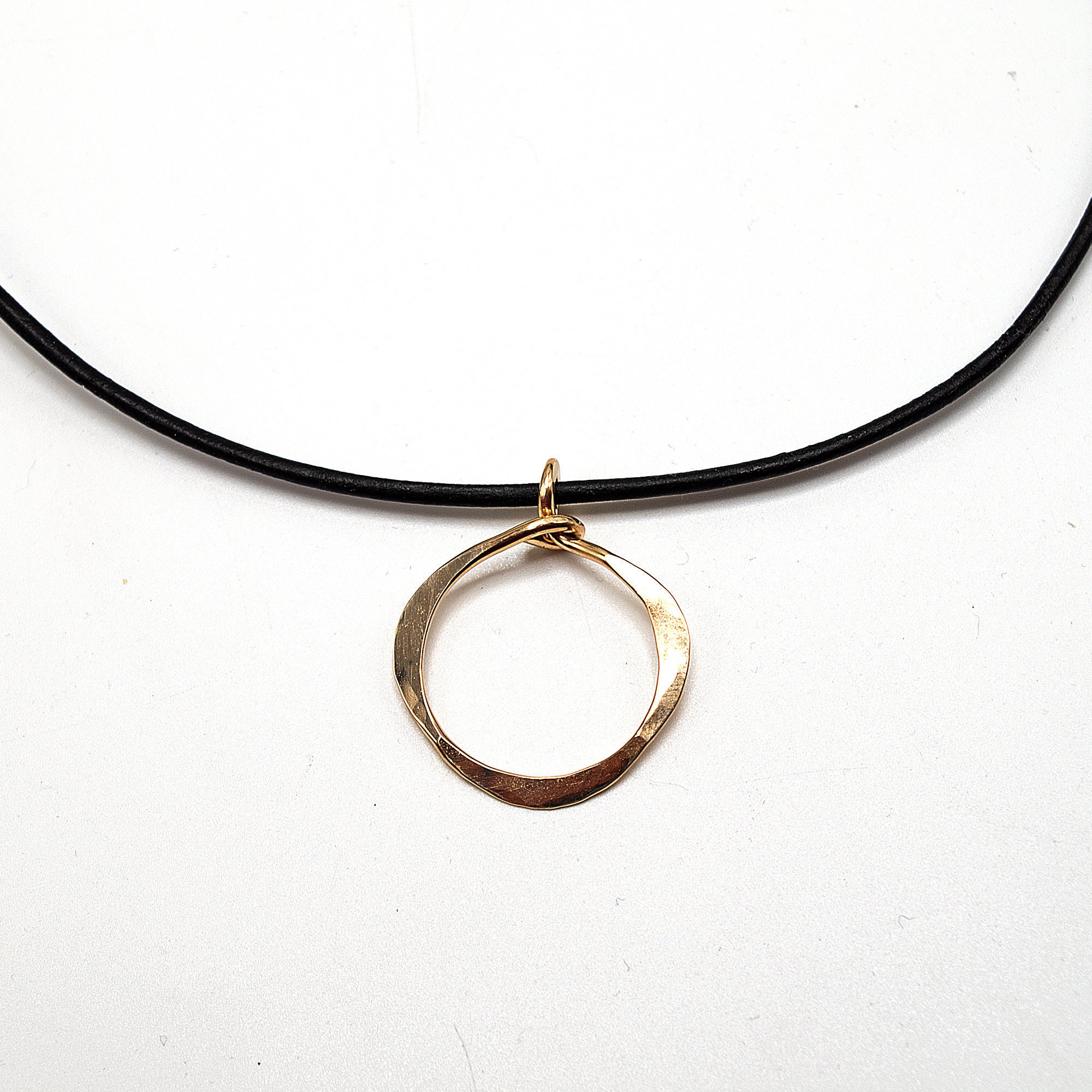Open Circle Necklace Gold Circle Necklace Open Circle Etsy