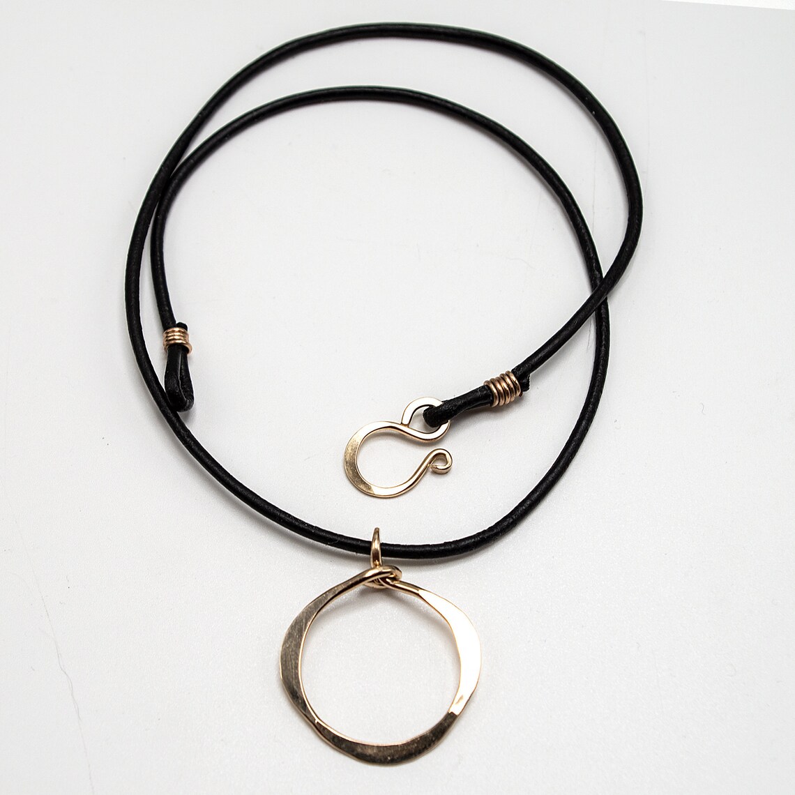 Open Circle Necklace Gold Circle Necklace Open Circle Etsy