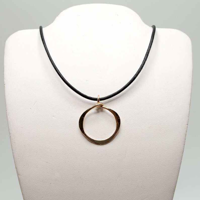 Open Circle Necklace Gold Circle Necklace Open Circle Etsy