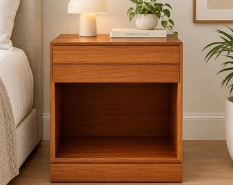 Mid-Century Modern Teak Nightstands Set of 2